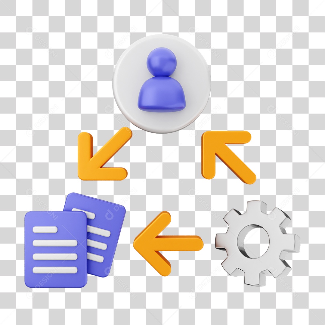 Elemento 3D Símbolos de Negociação Gráficos PNG Transparente