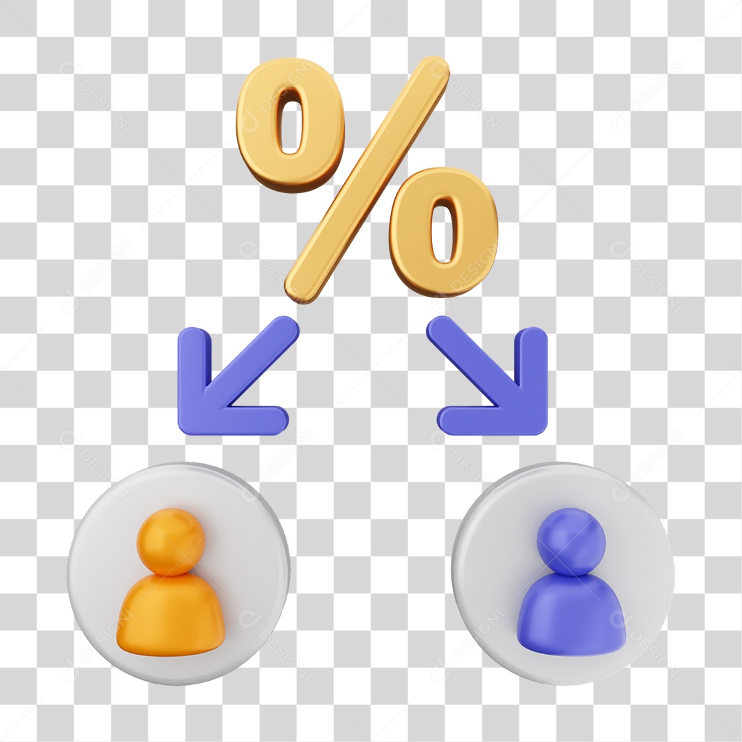 Elemento 3D Símbolos de Negociação Gráficos PNG Transparente