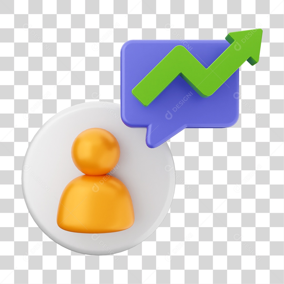 Elemento 3D Símbolos de Negociação Gráficos PNG Transparente