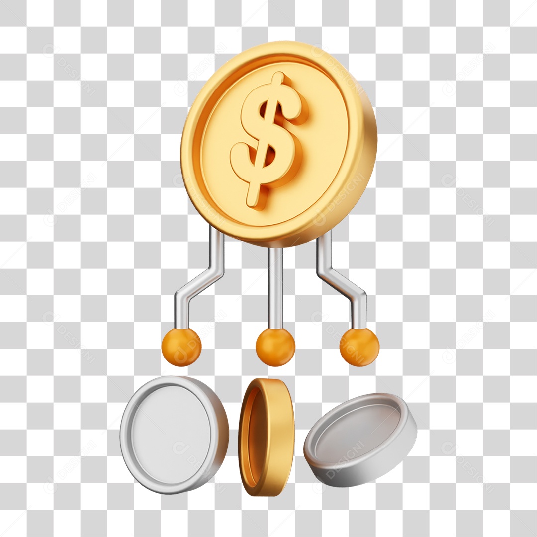 Elemento 3D Símbolos de Negociação Gráficos PNG Transparente