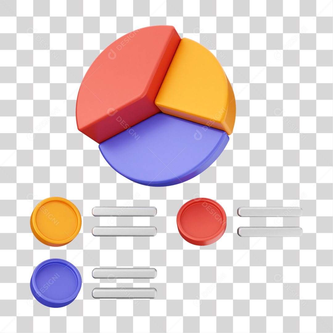 Elemento 3D Símbolos de Negociação Gráficos PNG Transparente