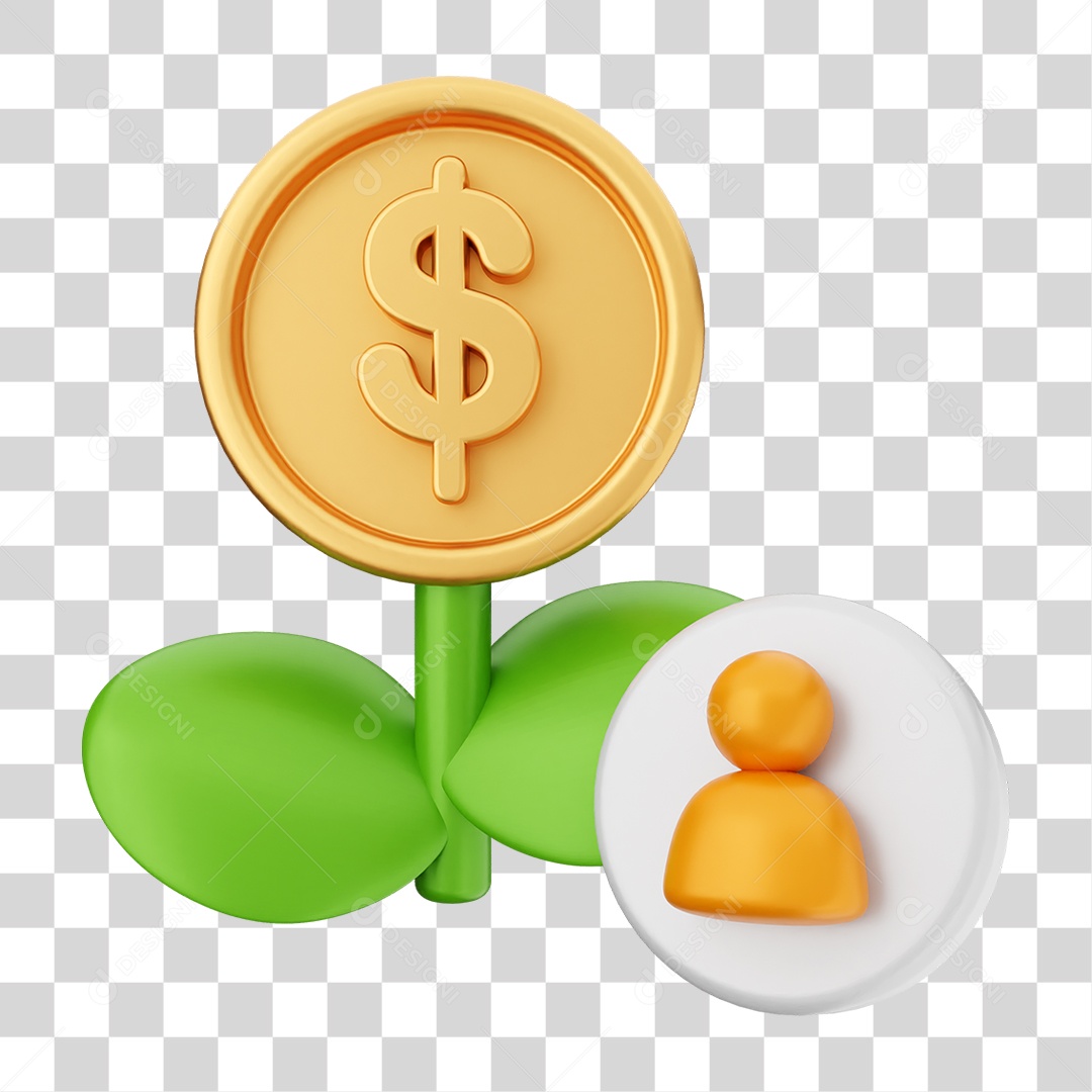 Elemento 3D Símbolos de Negociação Gráficos PNG Transparente