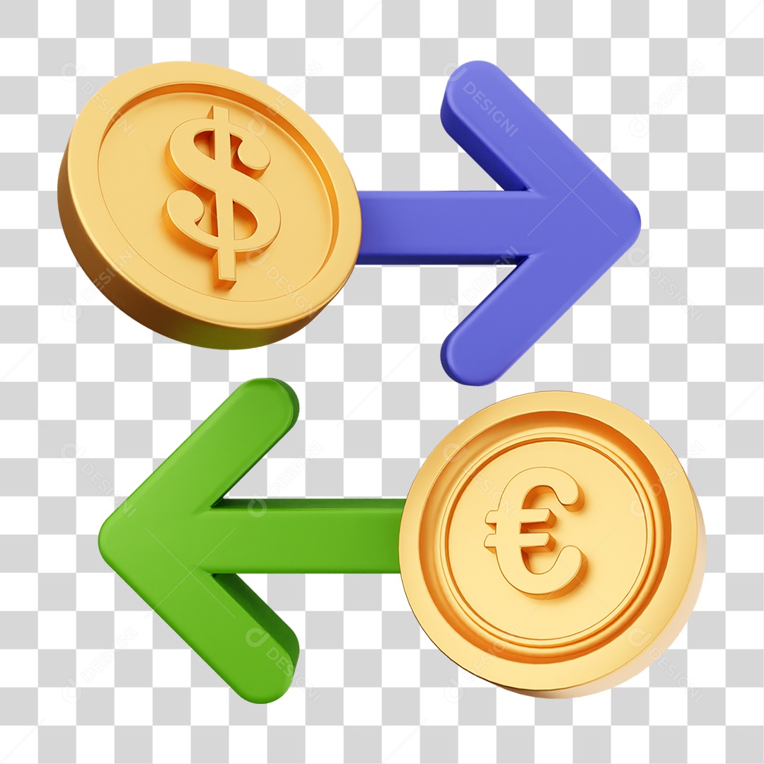 Elemento 3D Símbolos de Negociação Gráficos PNG Transparente