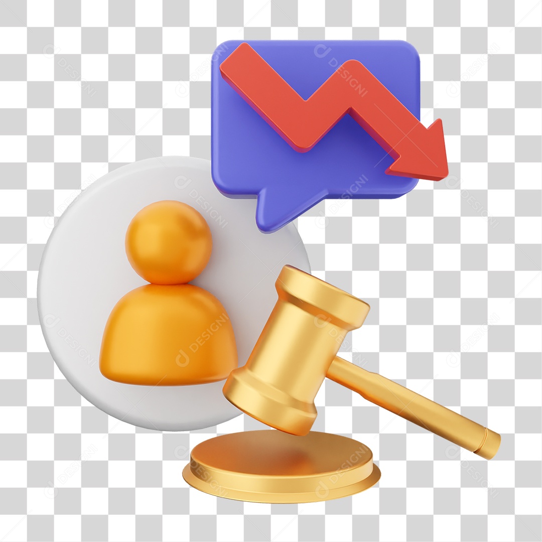 Elemento 3D Símbolos de Negociação Gráficos PNG Transparente