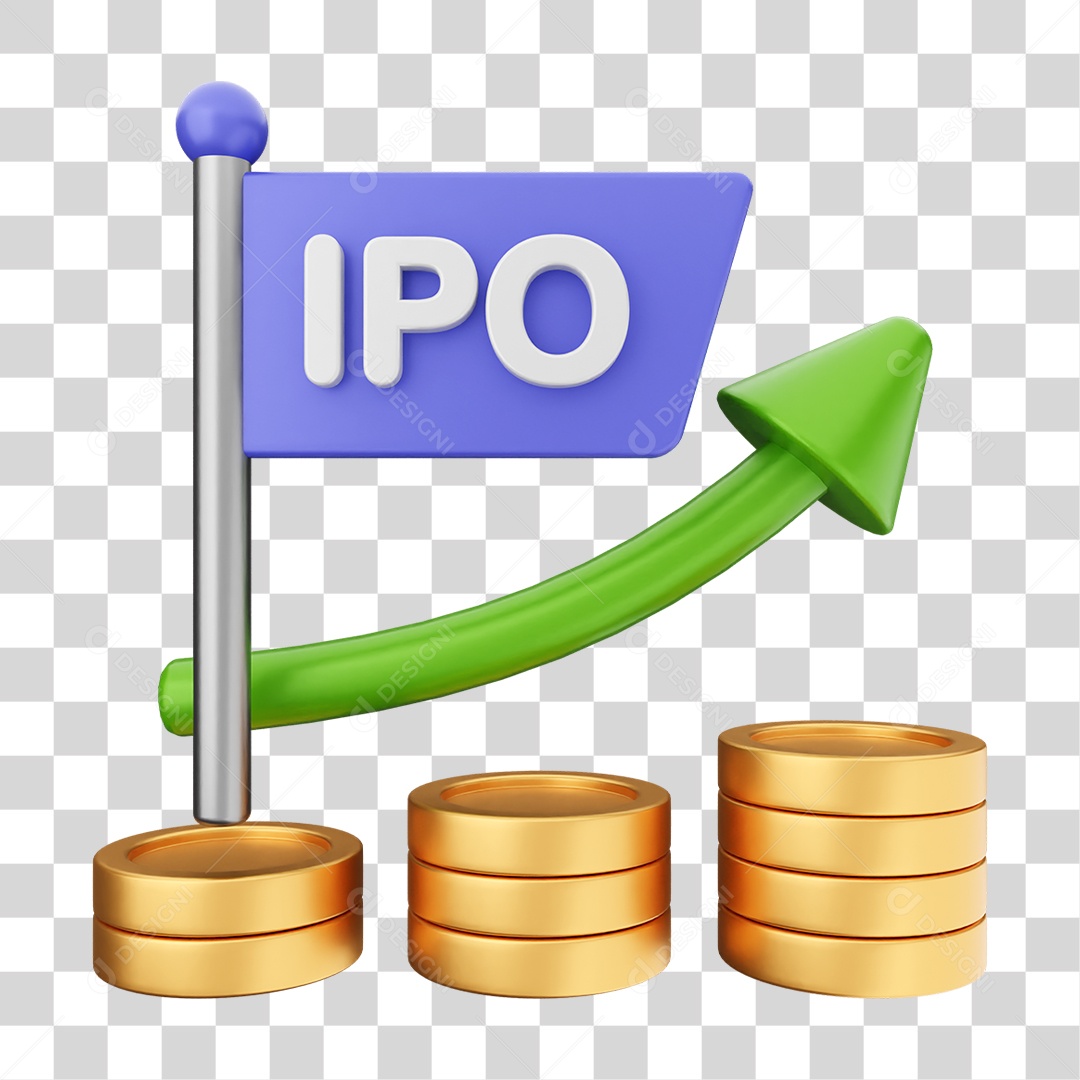 Elemento 3D Símbolos de Negociação Gráficos PNG Transparente