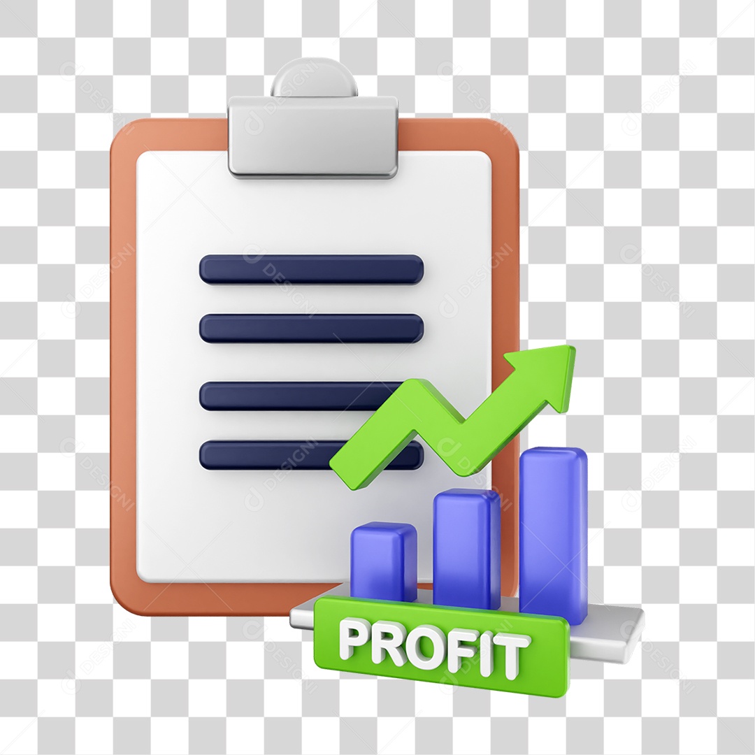 Elemento 3D Símbolos de Negociação Gráficos PNG Transparente