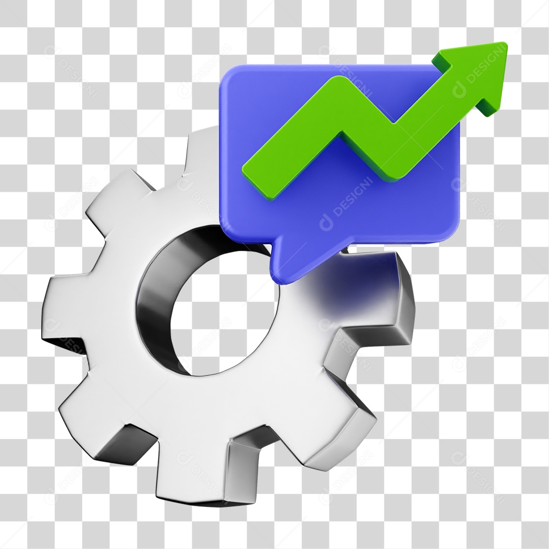 Elemento 3D Símbolos de Negociação Gráficos PNG Transparente