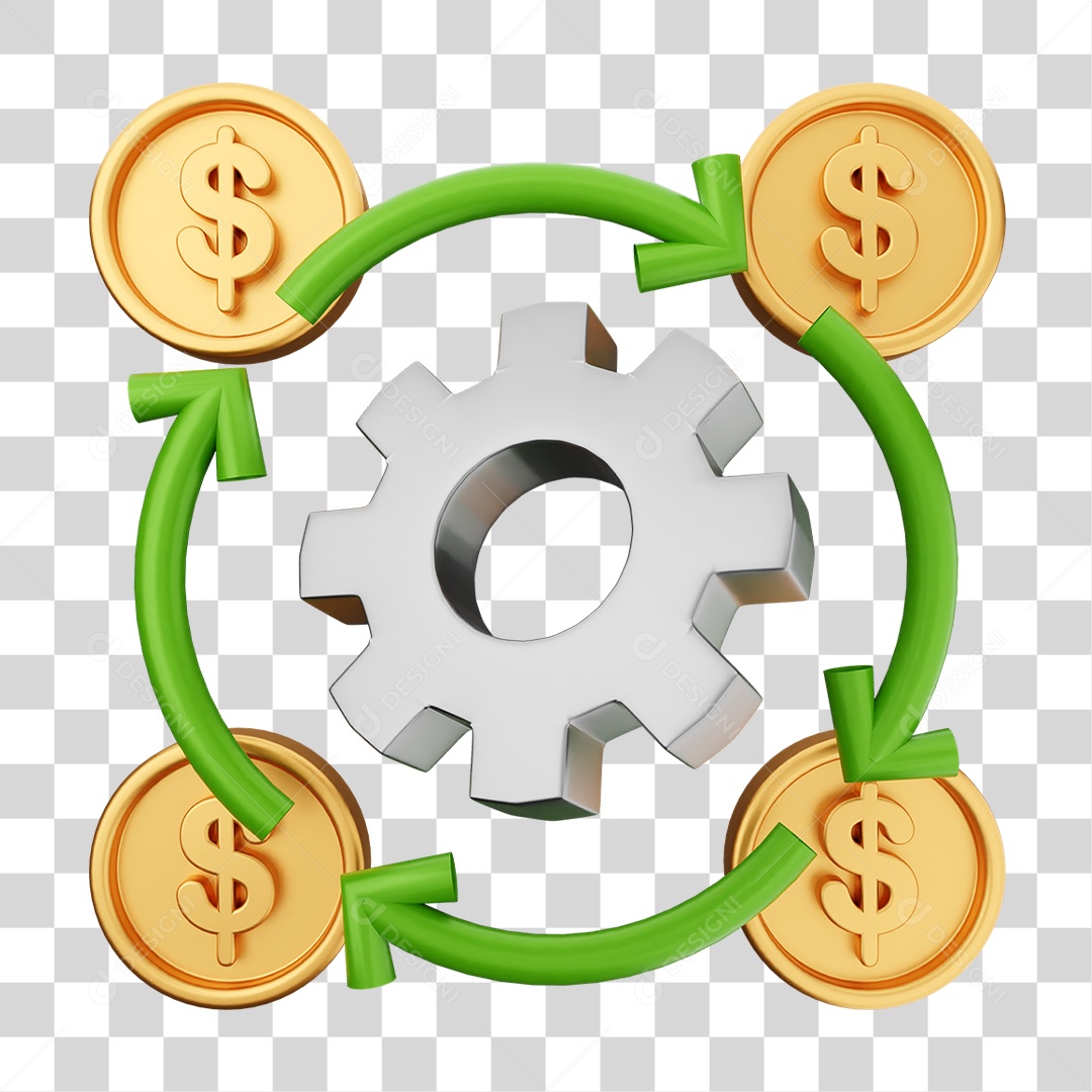 Elemento 3D Símbolos de Negociação Gráficos PNG Transparente