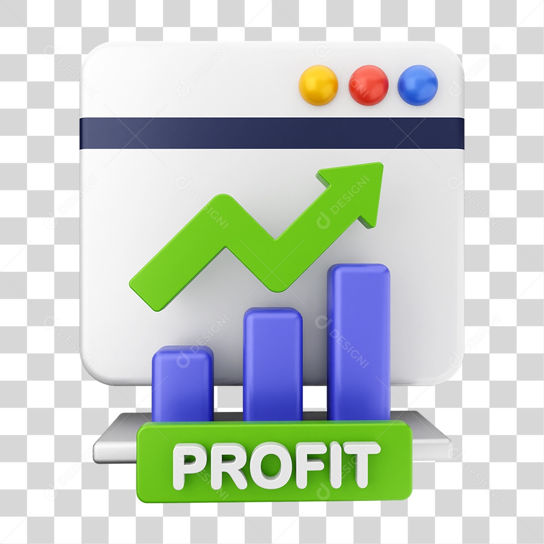 Elemento 3D Símbolos de Negociação Gráficos PNG Transparente