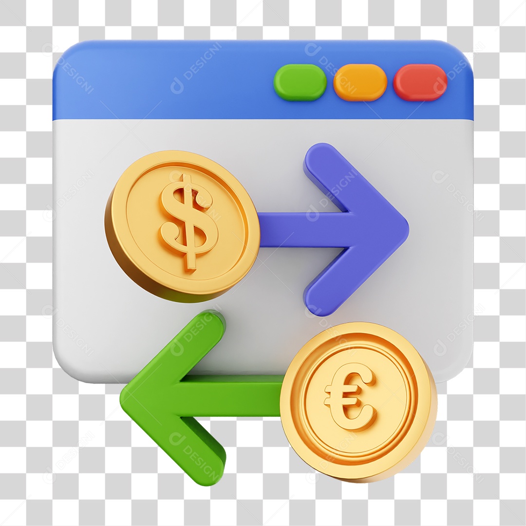 Elemento 3D Símbolos de Negociação Gráficos PNG Transparente