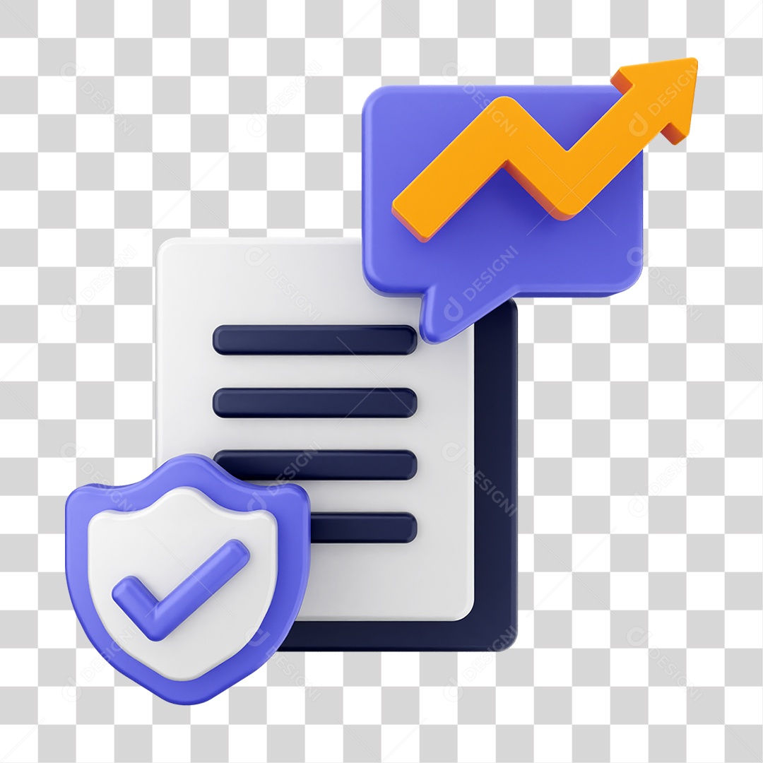 Elemento 3D Símbolos de Negociação Gráficos PNG Transparente