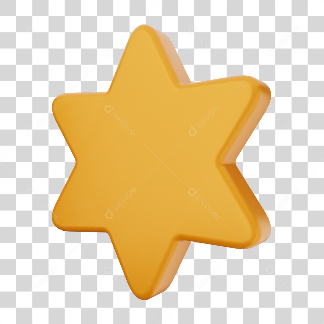 Elemento 3D Estrela Decoração PNG Transparente