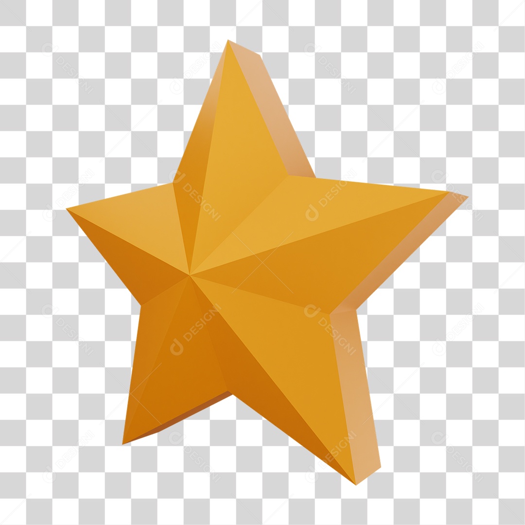 Elemento 3D Estrela Decoração PNG Transparente
