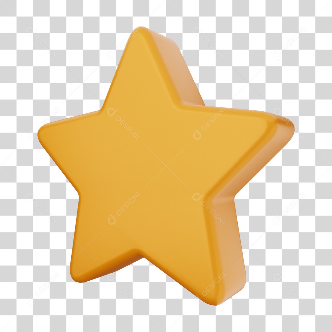 Elemento 3D Estrela Decoração PNG Transparente