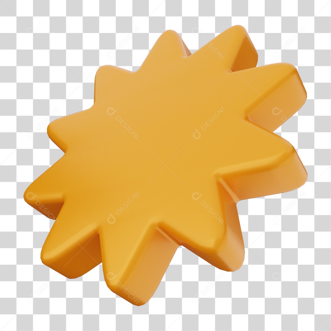 Elemento 3D Estrela Decoração PNG Transparente