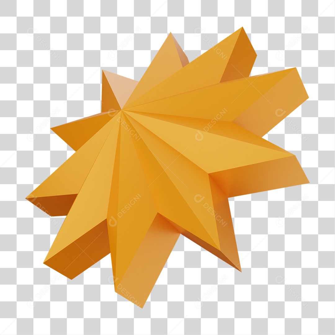 Elemento 3D Estrela Decoração PNG Transparente
