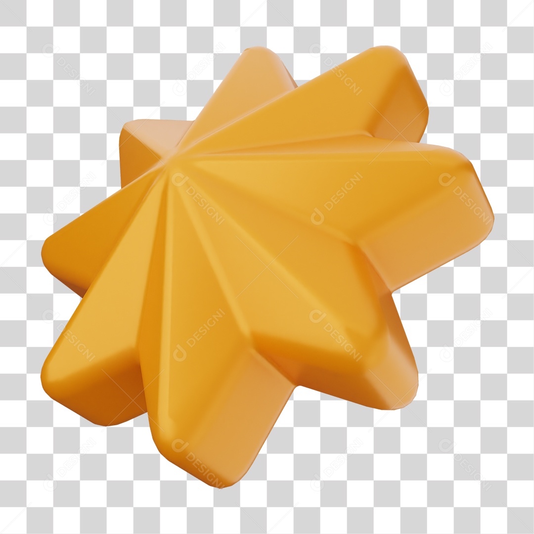Elemento 3D Estrela Decoração PNG Transparente