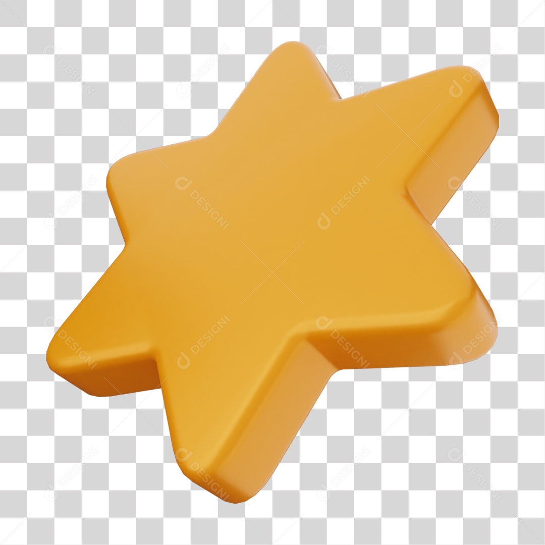 Elemento 3D Estrela Decoração PNG Transparente