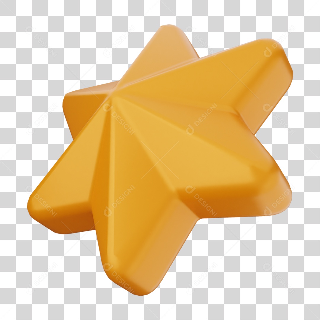 Elemento 3D Estrela Decoração PNG Transparente