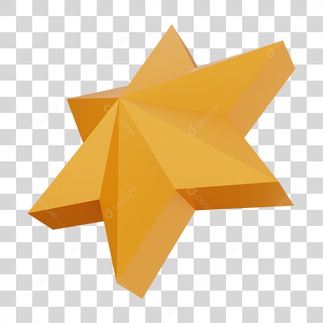 Elemento 3D Estrela Decoração PNG Transparente