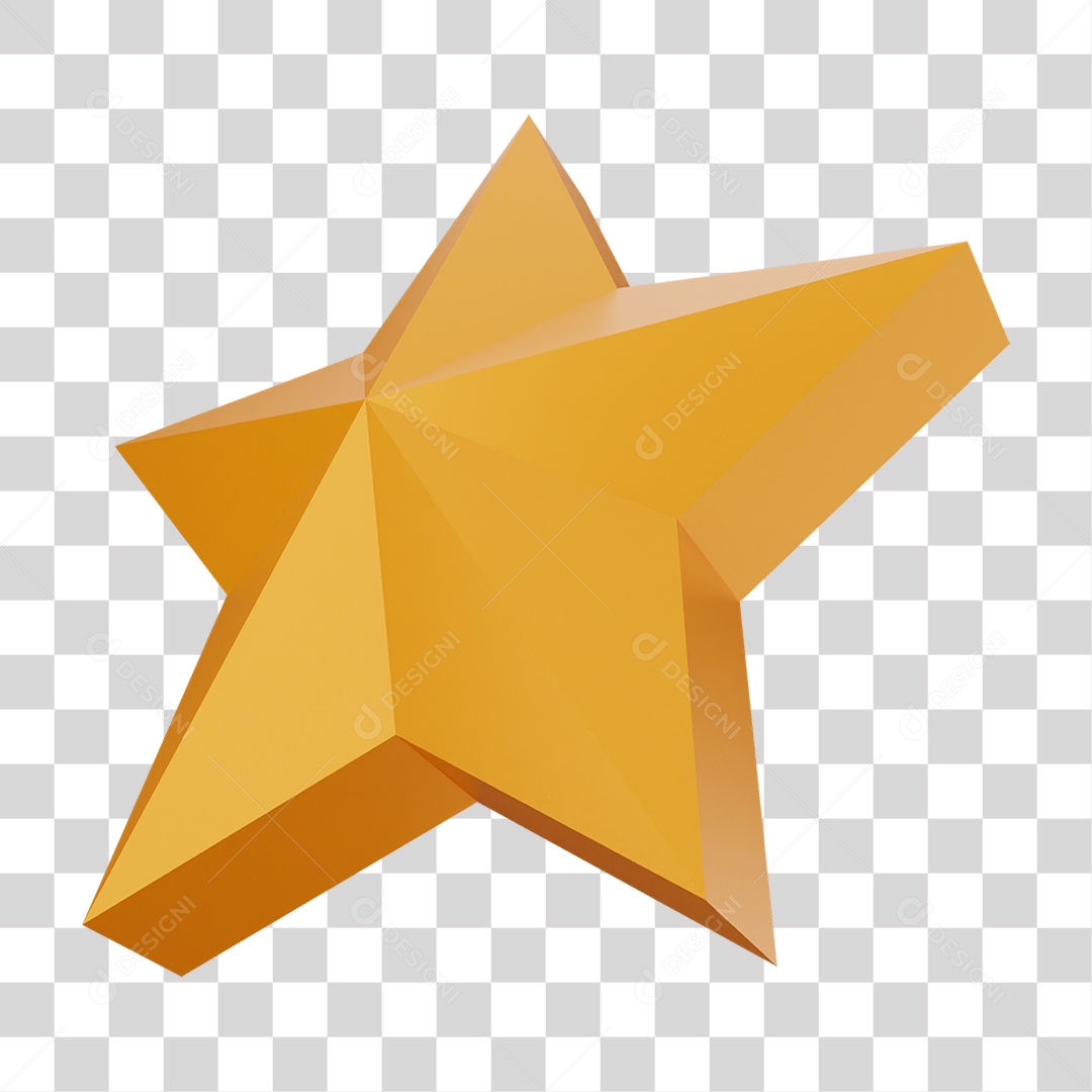 Elemento 3D Estrela Decoração PNG Transparente