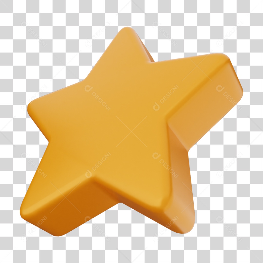 Elemento 3D Estrela Decoração PNG Transparente