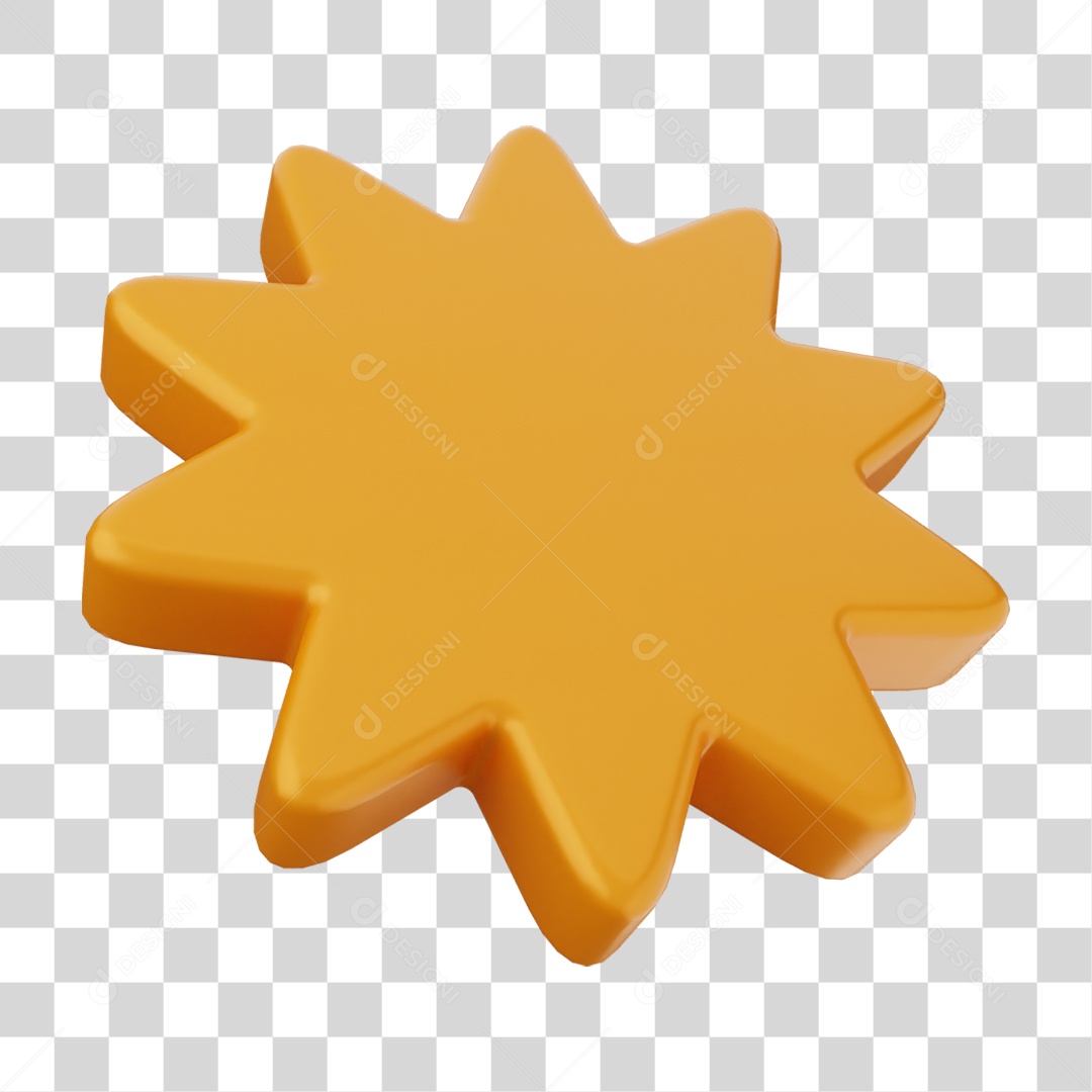 Elemento 3D Estrela Decoração PNG Transparente