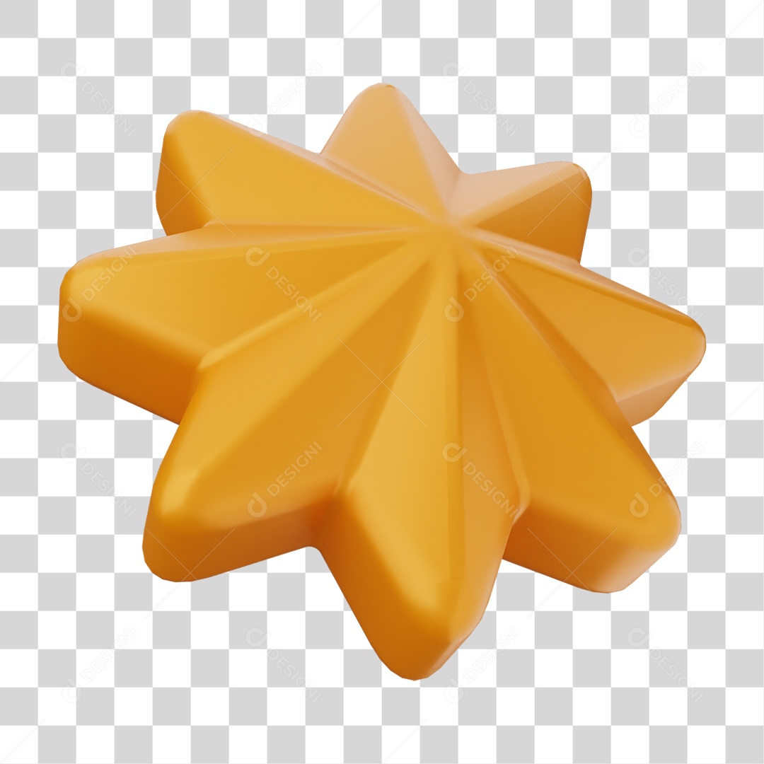 Elemento 3D Estrela Decoração PNG Transparente