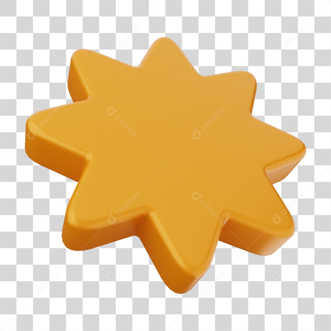 Elemento 3D Estrela Decoração PNG Transparente