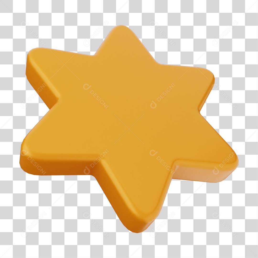 Elemento 3D Estrela Decoração PNG Transparente