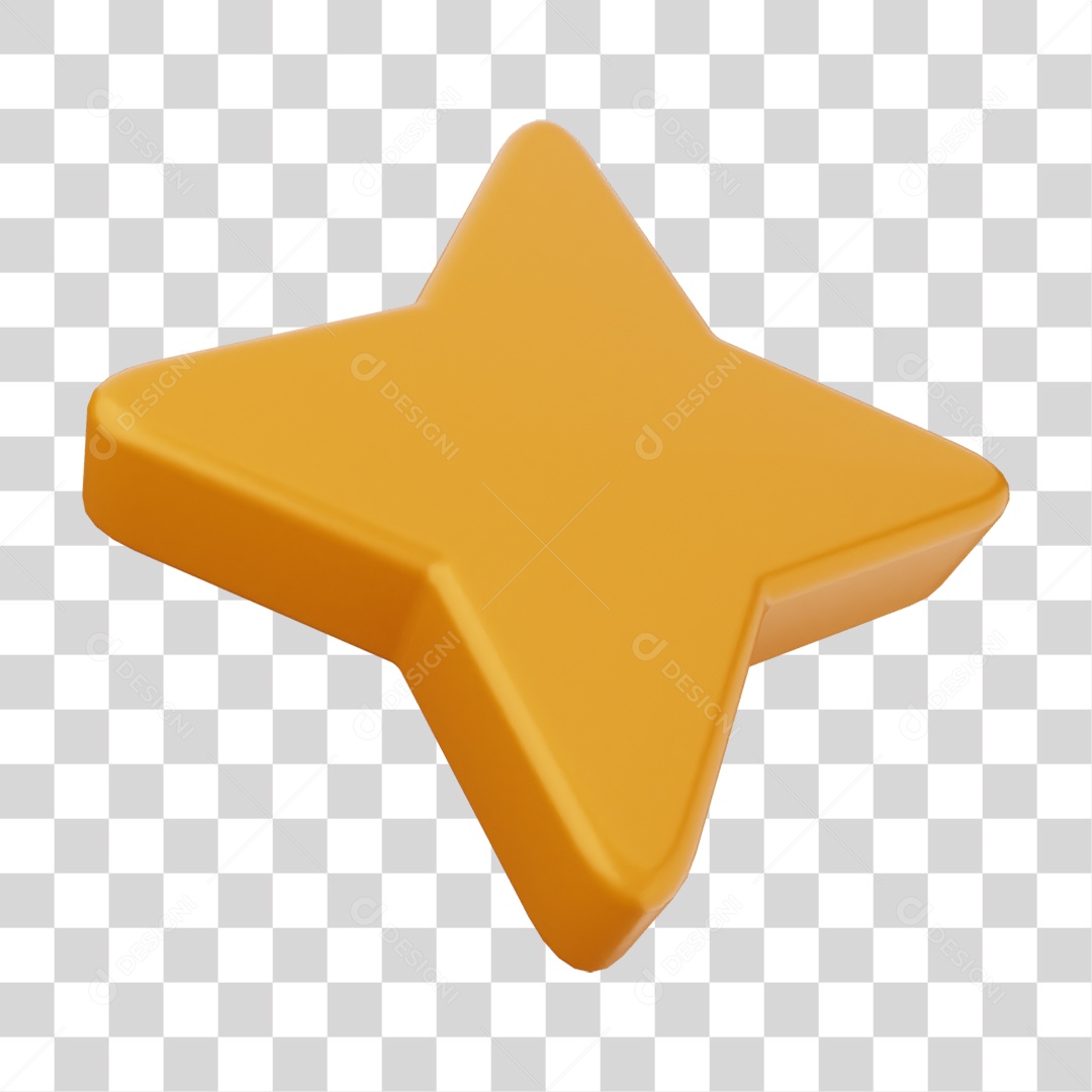 Elemento 3D Estrela Decoração PNG Transparente
