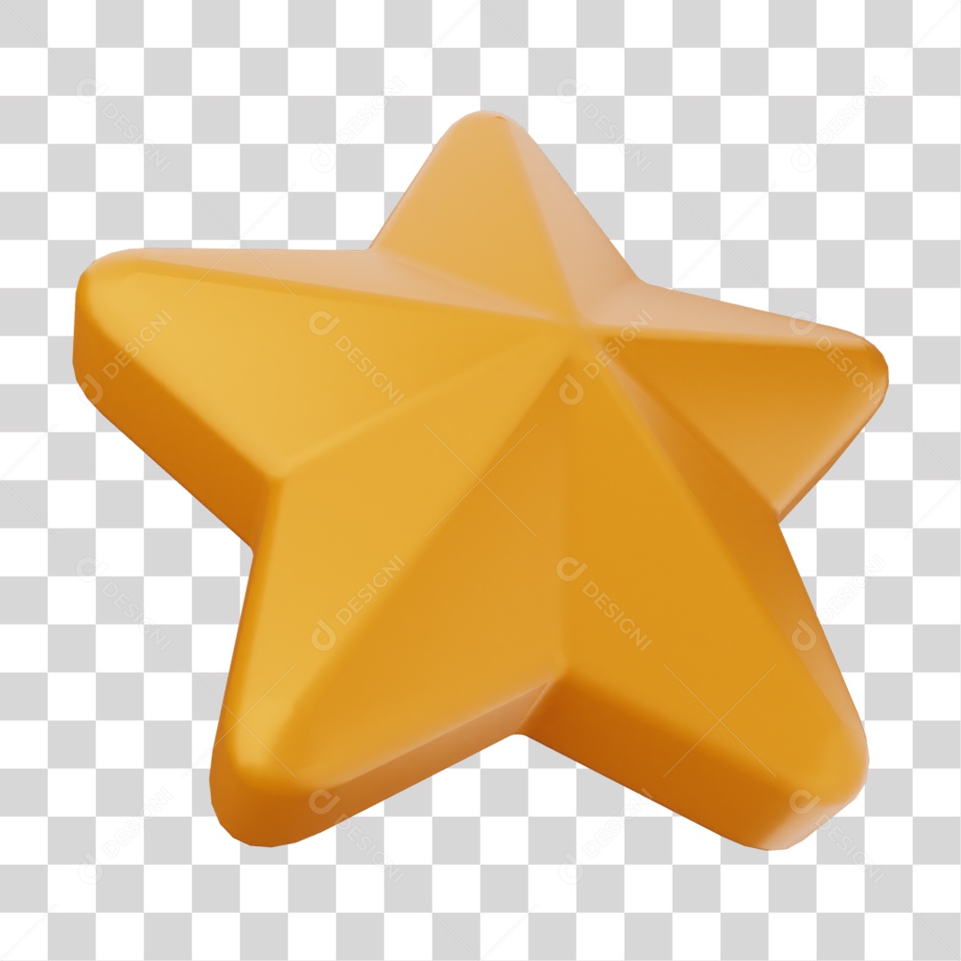Elemento 3D Estrela Decoração PNG Transparente