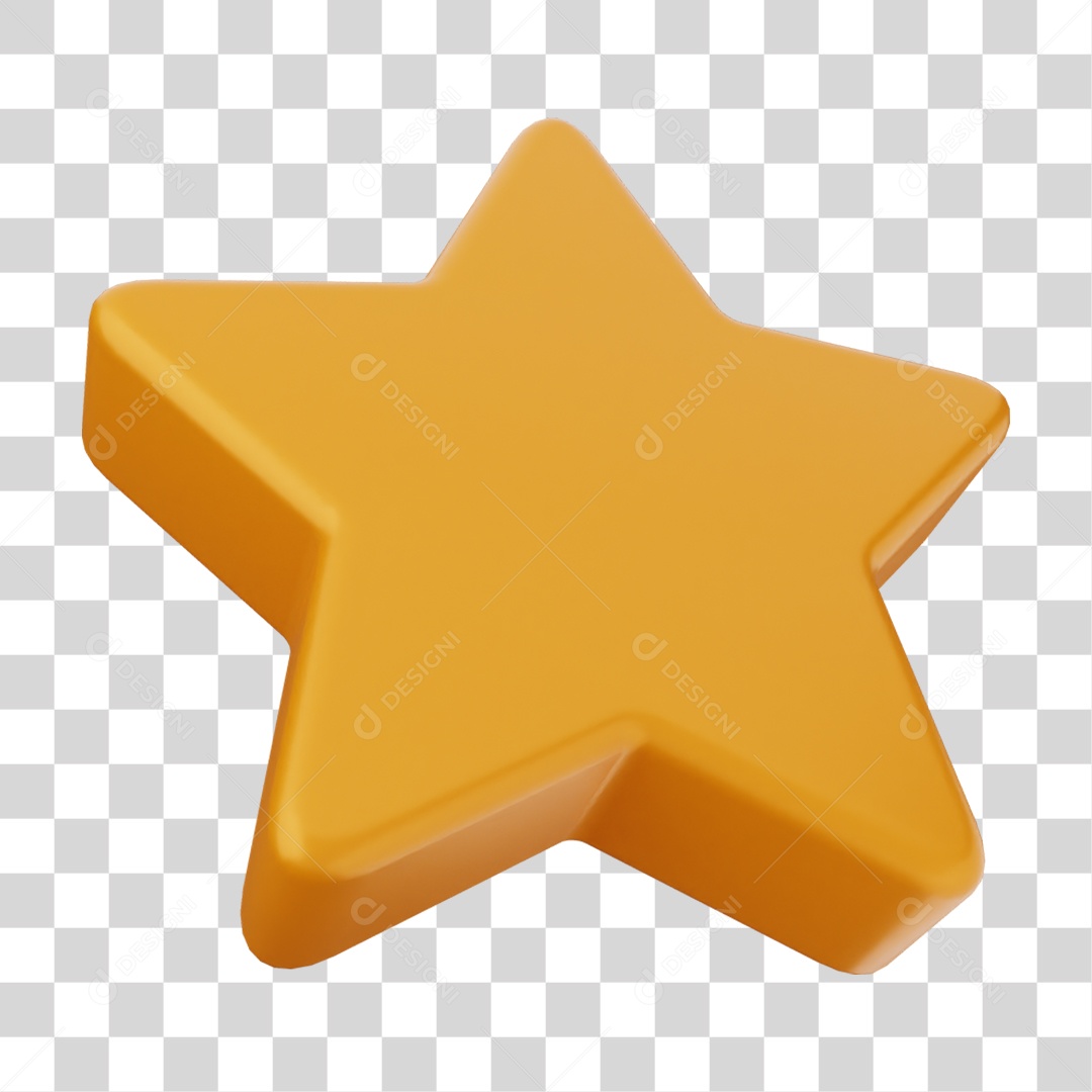 Elemento 3D Estrela Decoração PNG Transparente