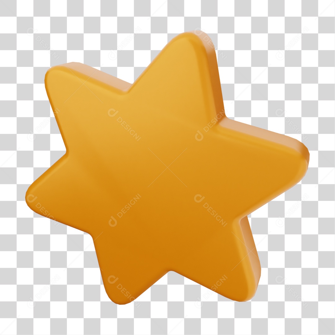 Elemento 3D Estrela Decoração PNG Transparente