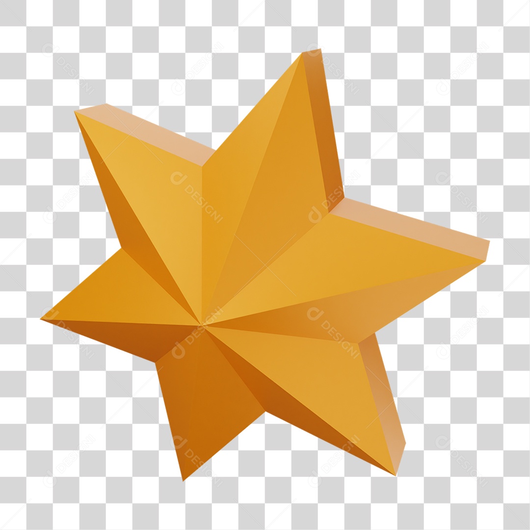 Elemento 3D Estrela Decoração PNG Transparente