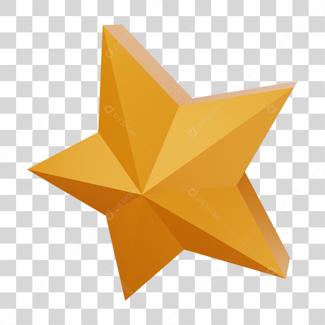 Elemento 3D Estrela Decoração PNG Transparente