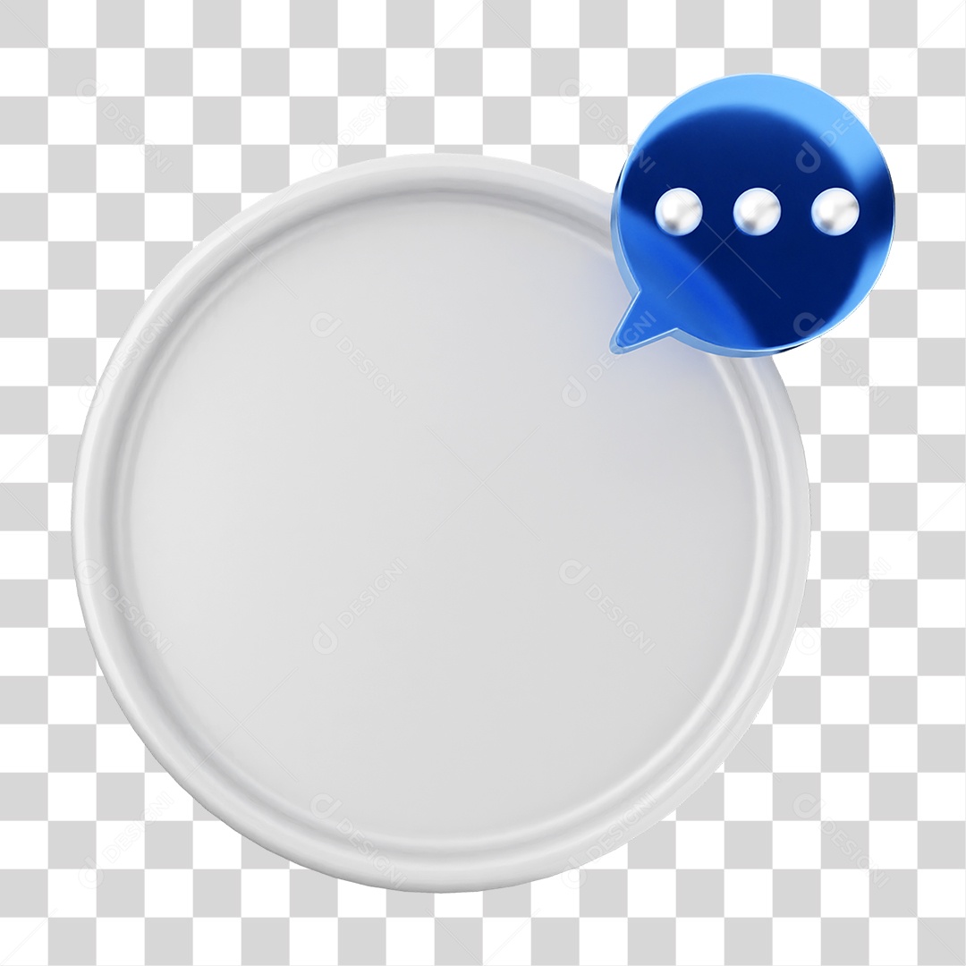 Elemento 3D Caixa de Texto Perguntas PNG Transparente