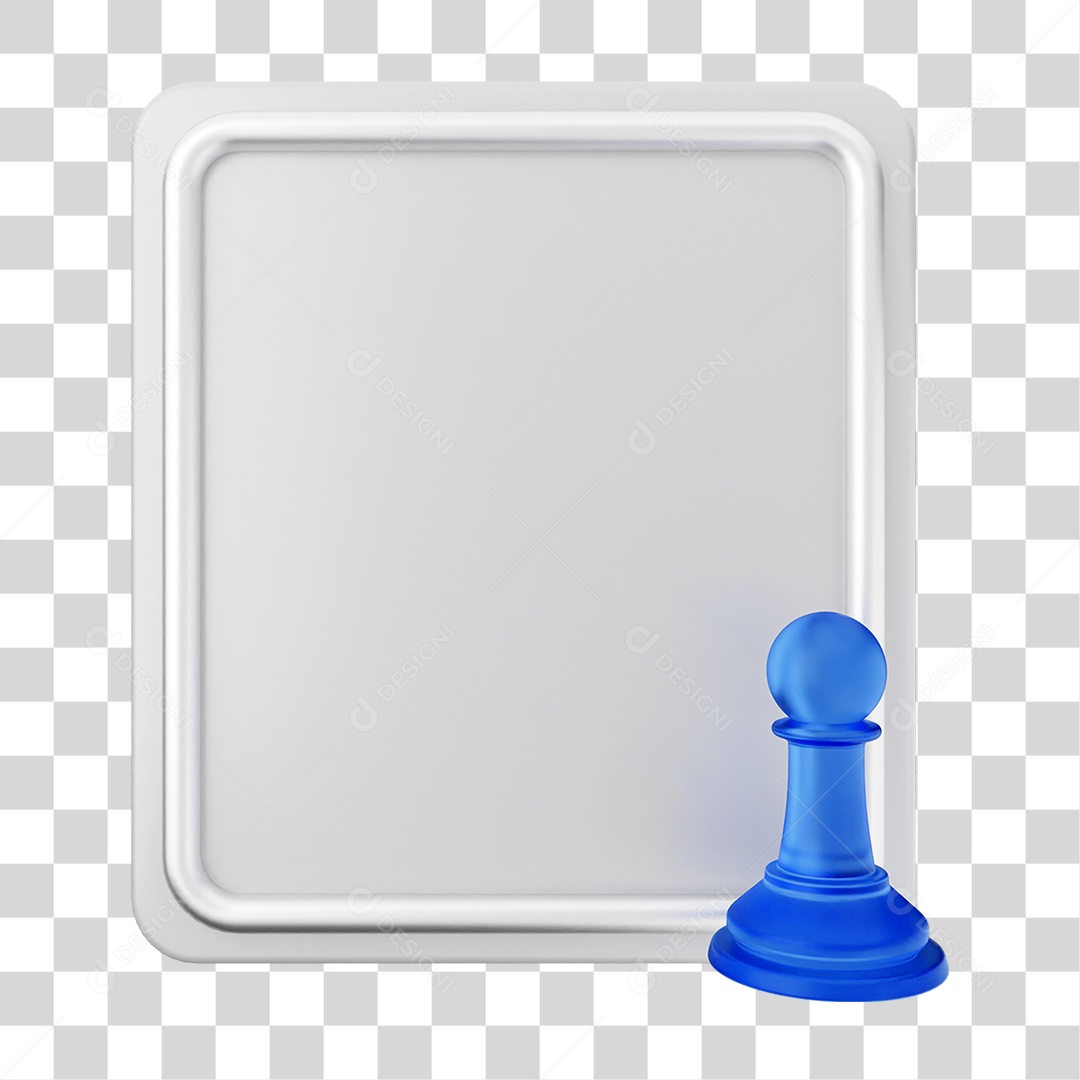 Elemento 3D Caixa de Texto Nota PNG Transparente