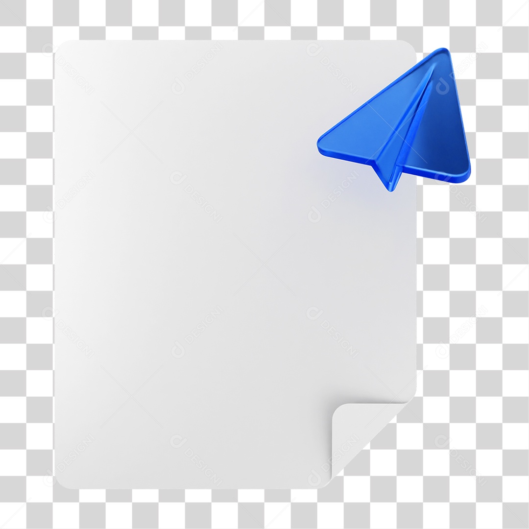 Elemento 3D Caixa de Texto Nota PNG Transparente