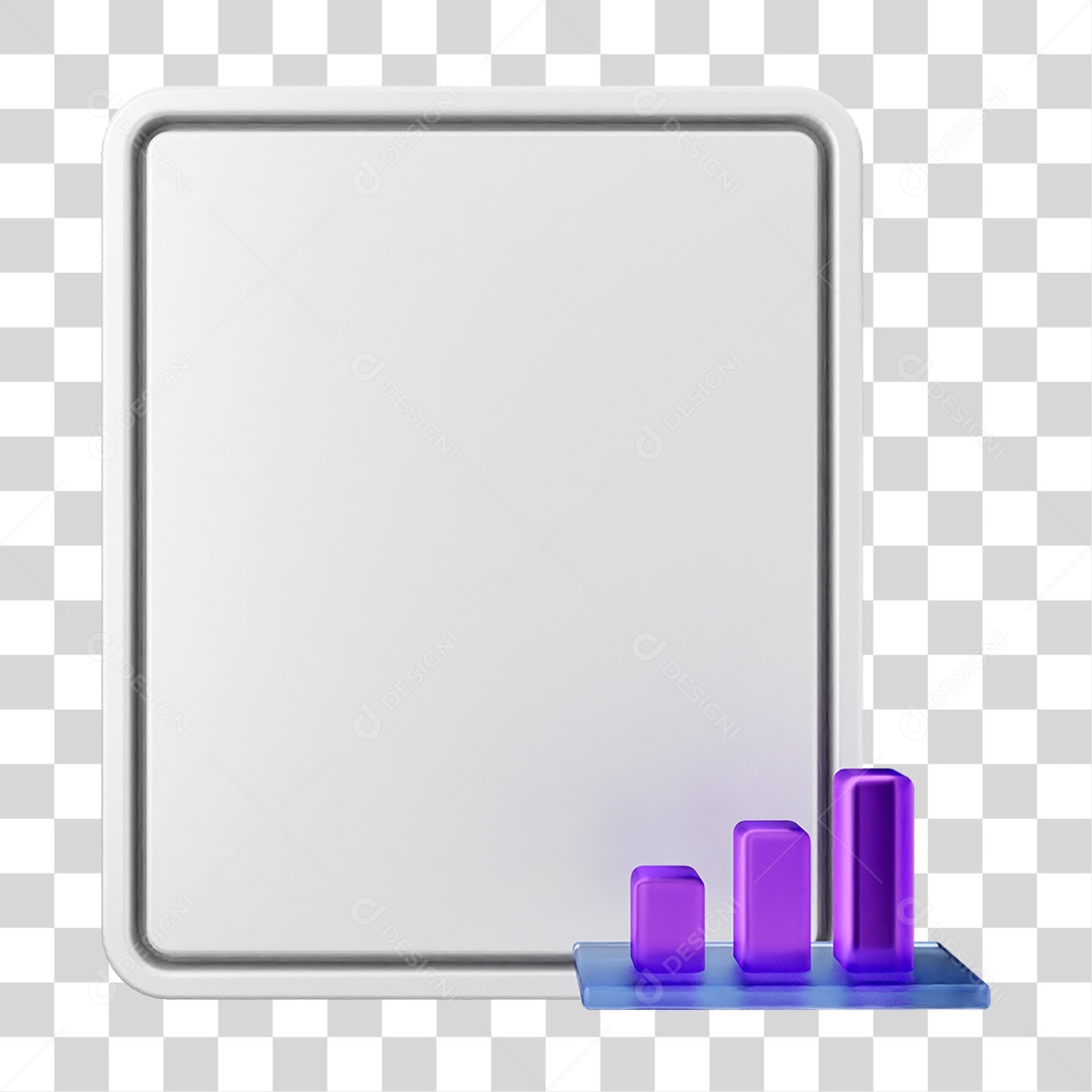 Elemento 3D Caixa de Texto Nota PNG Transparente