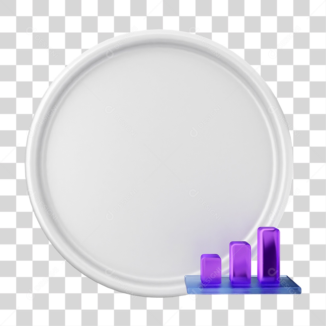 Elemento 3D Caixa de Texto Nota PNG Transparente