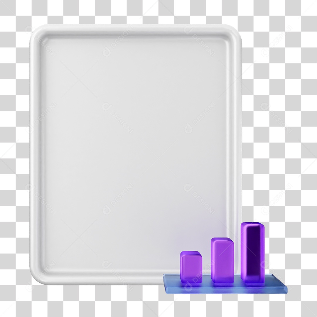 Elemento 3D Caixa de Texto Nota PNG Transparente