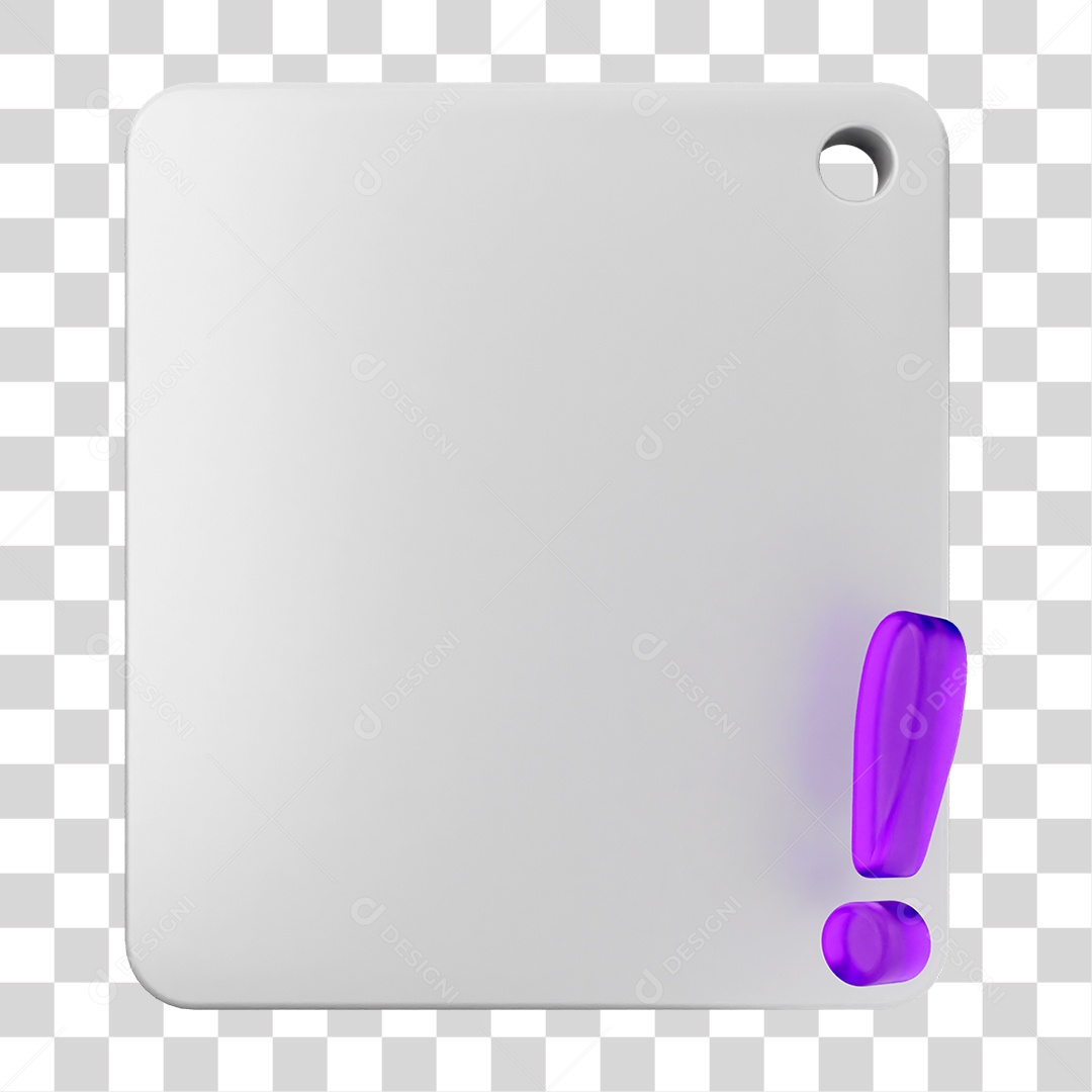 Elemento 3D Caixa de Texto Nota PNG Transparente