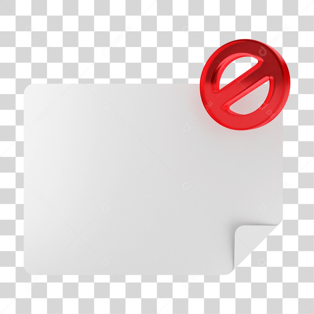 Elemento 3D Caixa de Texto Nota PNG Transparente