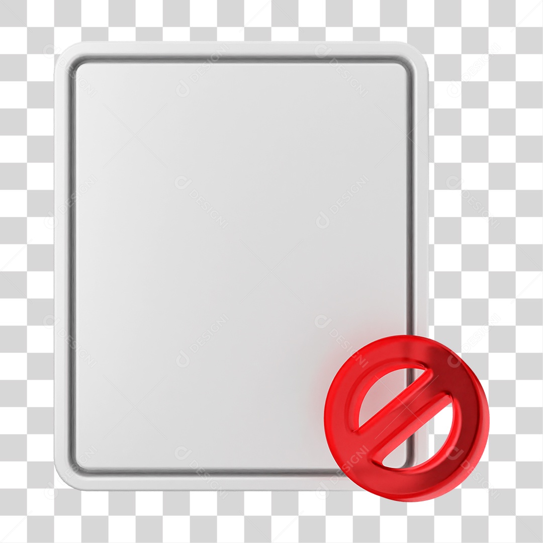 Elemento 3D Caixa de Texto Nota PNG Transparente