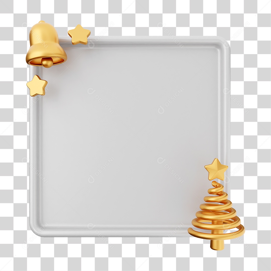 Elemento 3D Caixa de Texto Nota PNG Transparente