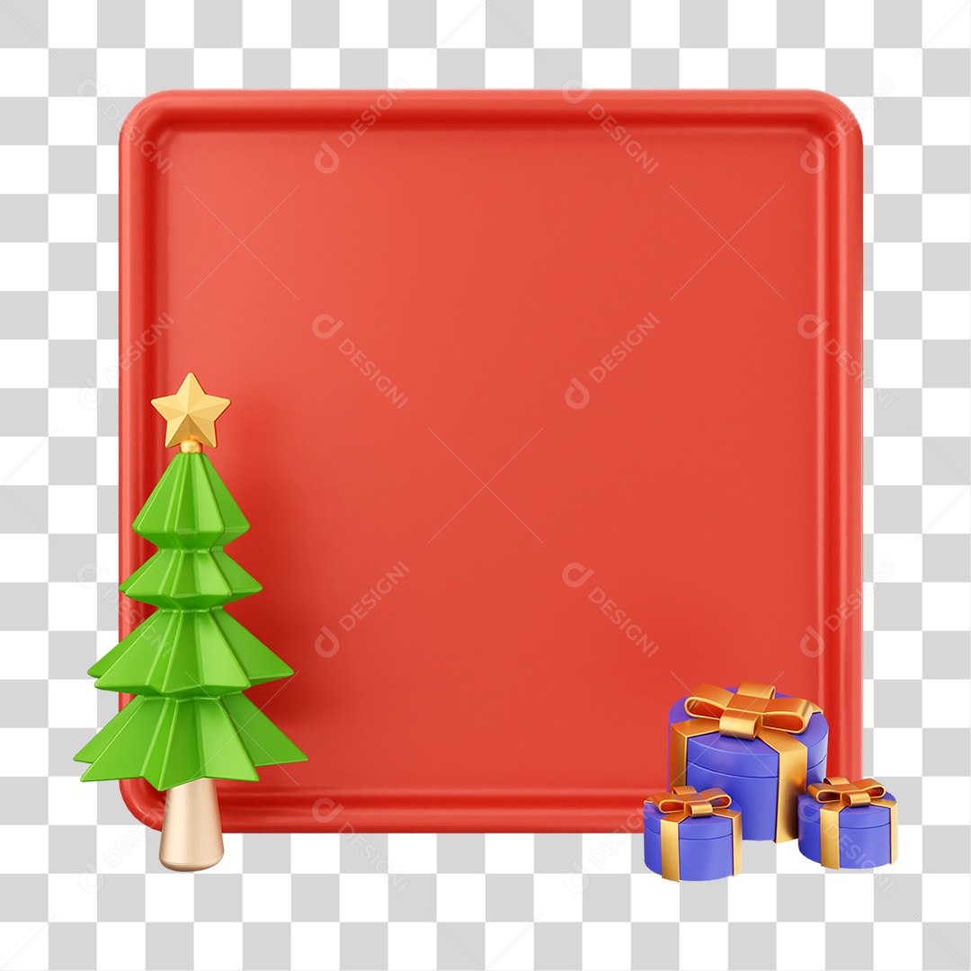 Transparent PNG Note Text Box 3D Element