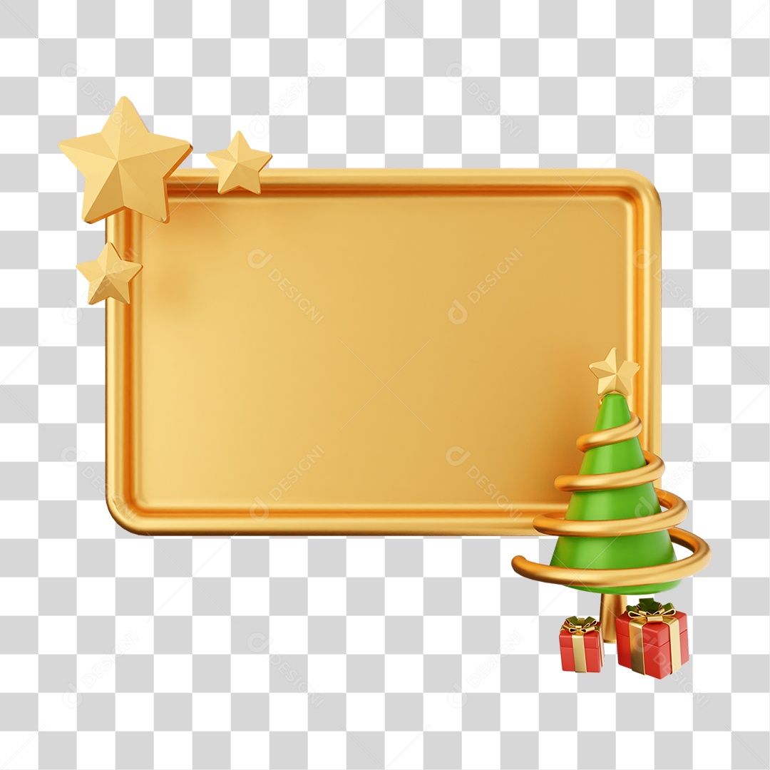 Elemento 3D Caixa de Texto Nota PNG Transparente