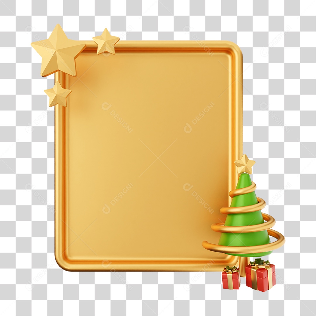 Elemento 3D Caixa de Texto Nota PNG Transparente