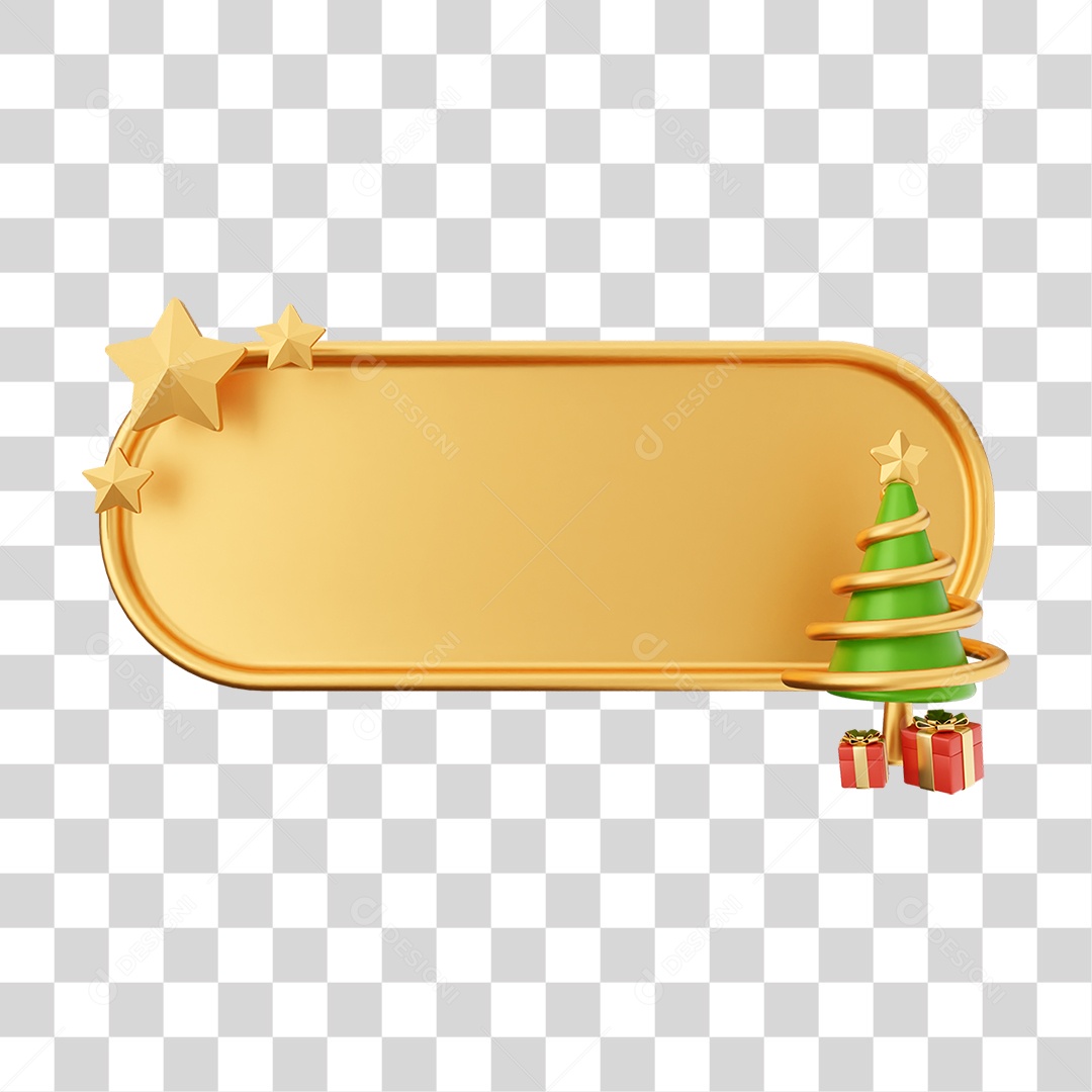 Elemento 3D Caixa de Texto Nota PNG Transparente